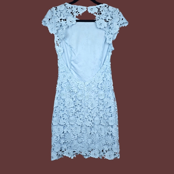 Lulus Womens Romance Language Blue Backless Lace Mini Dress Size S NWT - Picture 6 of 7